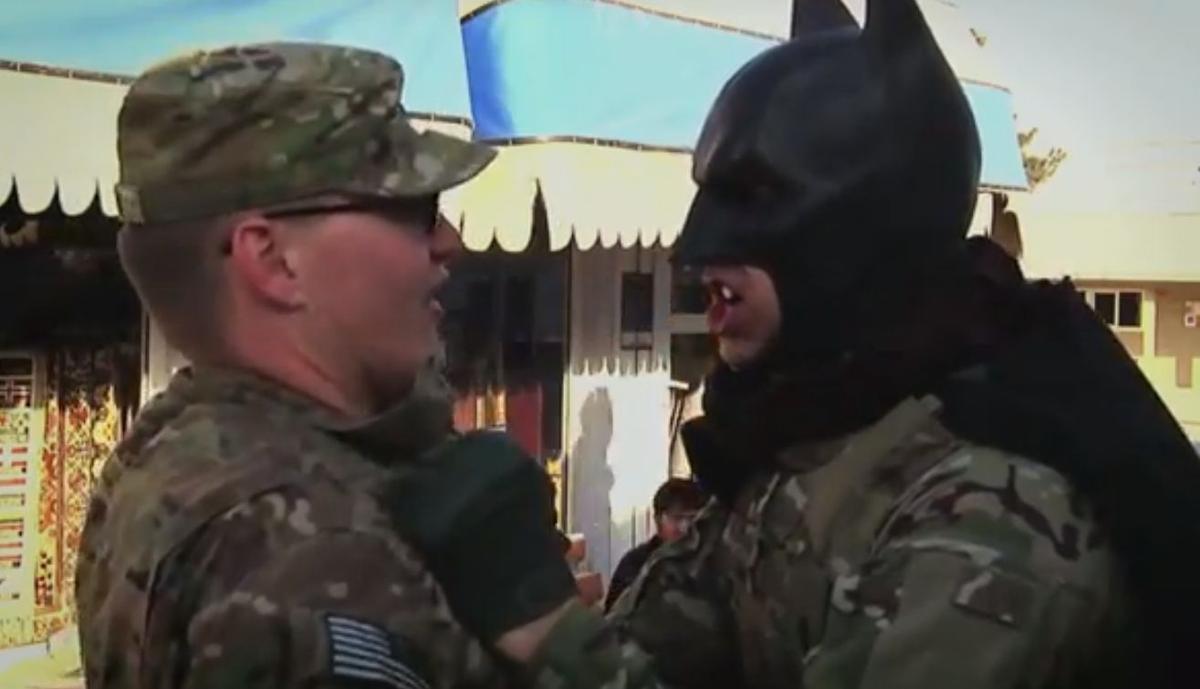 Batman in Afghanistan Touches on Army Safety (+Videos)