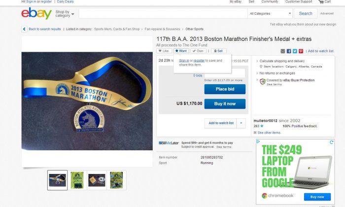 Boston Race Items Sale: Medals, Jackets Appear on eBay