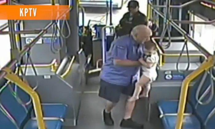 Heroic Bus Driver Rescues Wandering Toddler (Video)