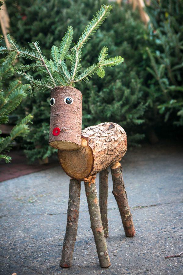 The Red Cross is asking people to call someone they know who might be alone at Christmas to help stave off loneliness as part of its Season of Belonging campaign. A Rudolph the Red-Nosed Reindeer decoration for sale at the SoHo Trees pop-up holiday shop in Manhattan, New York, on Dec. 15, 2015. (Benjamin Chasteen/Epoch Times)