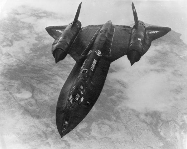 The Lockheed SR-71 Blackbird reconnaissance aircraft, which flew at an altitude of 80,000 ft, pictured on Aug. 31, 1974.<br/>(Keystone/Getty Images)