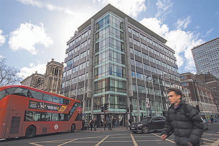 The London headquarters of Cambridge Analytica on March 20. (JACK TAYLOR/GETTY IMAGES)