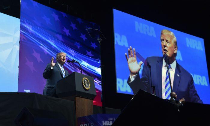 Trump Motivates Supporters to Vote in Midterms During NRA Speech