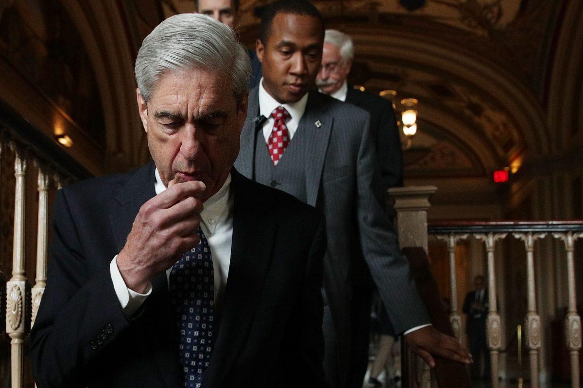 Special counsel Robert Mueller (L) arrives at the U.S. Capitol for a closed meeting with members of the Senate Judiciary Committee in Washington, on June 21, 2017. The committee meets with Mueller to discuss the firing of former FBI Director James Comey. (Alex Wong/Getty Images)