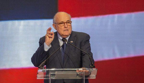 Former Mayor of New York City Rudy Giuliani speaks at the Conference on Iran on May 5, 2018 in Washington, DC. (Tasos Katopodis/Getty Images)