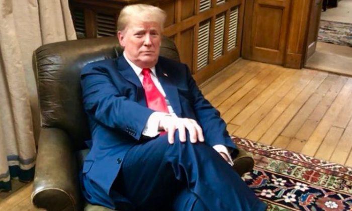 Photo: President Trump Sits in Winston Churchill’s Chair