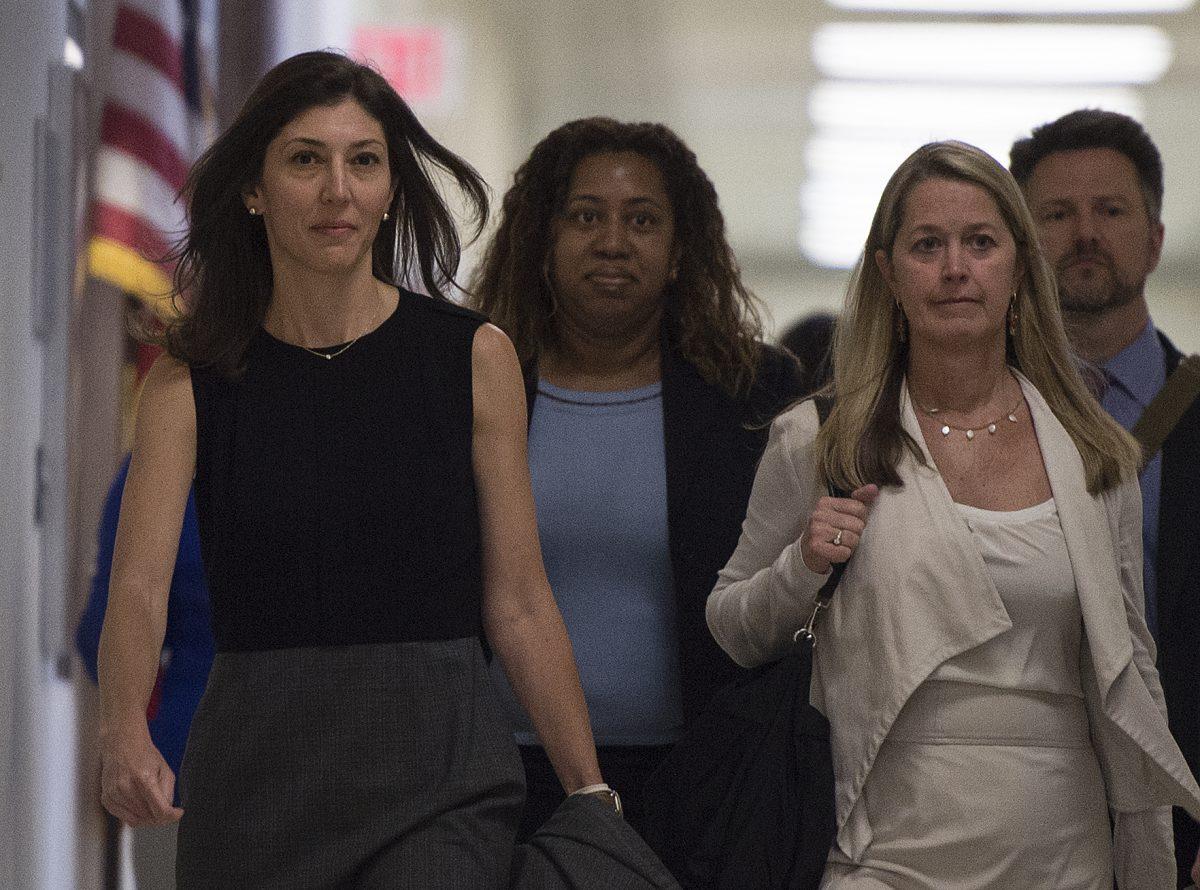 Lisa Page, former legal counsel to former FBI Deputy Director Andrew McCabe, arrives on Capitol Hill July 13, 2018. (Andrew Caballero-Reynolds/AFP/Getty Images)