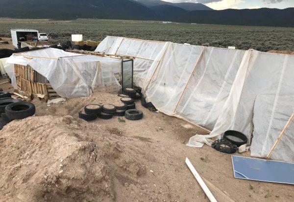 A view of the compound where 11 children were taken into protective custody after a raid by authorities near Amalia, N.M., on Aug. 10, 2018. (Reuters/Andrew Hay)