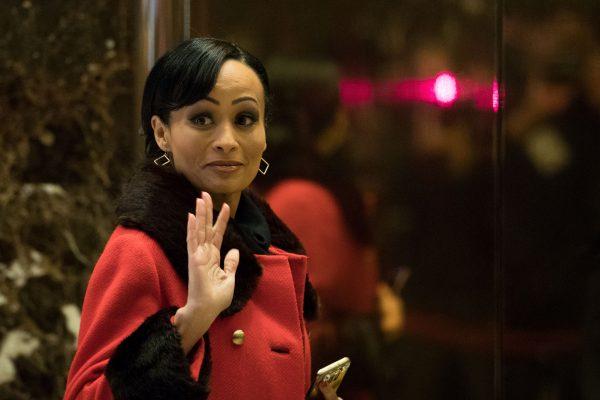 Republican political consultant Katrina Pierson arrives at Trump Tower in New York on Dec. 14, 2016. (Drew Angerer/Getty Images)