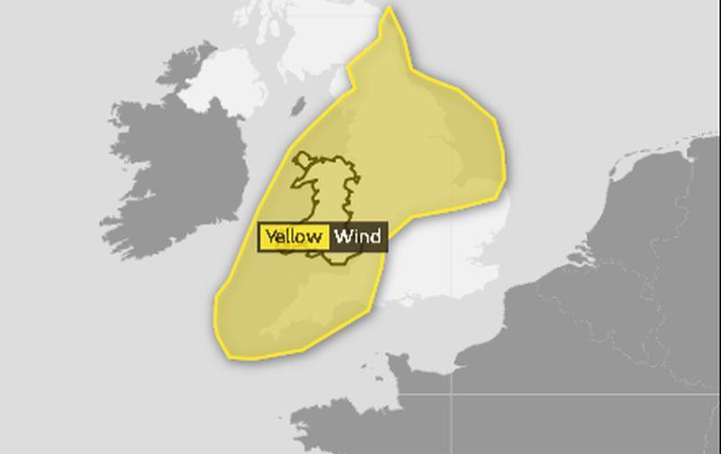 The storm is slated to arrive on Sept. 17 with a yellow “be aware” warning for around 9 p.m. local time. Winds are slated to reach 40 to 50 mph. (UK Met Office)