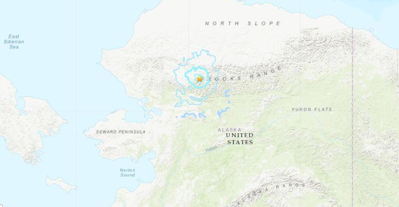 Meanwhile, a 5.3-magnitude earthquake struck about 60 miles north-northeast of Kobuk, Alaska, on Oct. 14. The quake was located in the Brooks Range. (USGS)