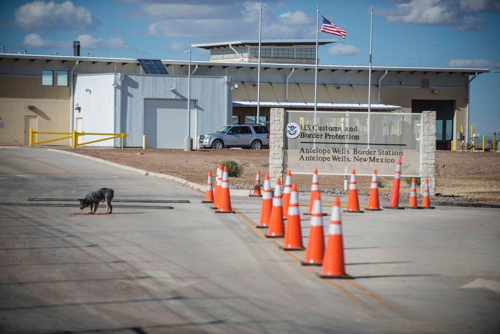 This Jan. 7, 2017 photo, shows the Antelope Wells port of entry from the El Berrendo, Mexico, side of the border with southern New Mexico. (Roberto E. Rosales/The Albuquerque Journal via AP)