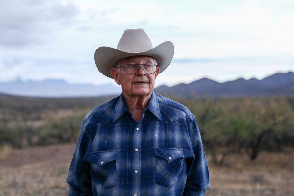 Jim Chilton at his ranch in Arivaca, Arizona, on Dec. 7, 2018. (Charlotte Cuthbertson/The Epoch Times)