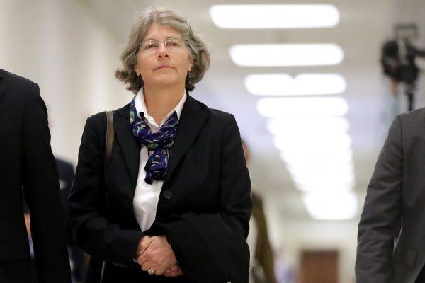 Nellie Ohr arrives for a closed-door interview with investigators from the House Judiciary and Oversight committees on Capitol Hill on Oct. 19, 2018. (Chip Somodevilla/Getty Images)
