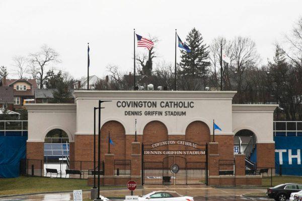 The exterior of Covington Catholic High School Dennis Griffin stadium is pictured in Park Hills, Kentucky, on Jan.23, 2019. (Madalyn McGarvey/Reuters)