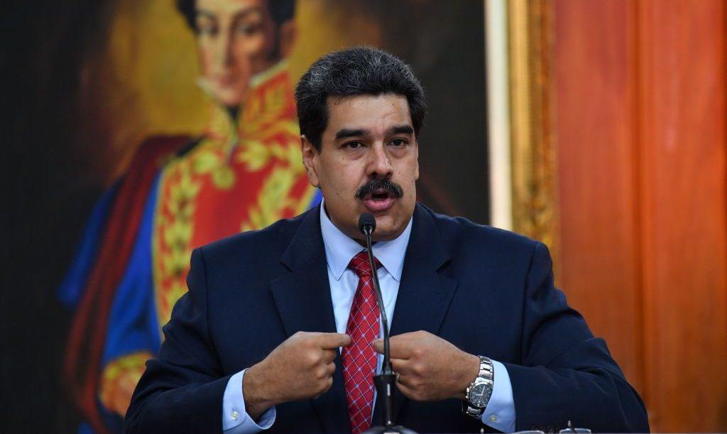 Venezuelan regime leader Nicolas Maduro offers a press conference in Caracas, on Jan. 25, 2019. (YURI CORTEZ/AFP/Getty Images)