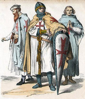 Illustration of Knights Templar (©<a href="https://commons.wikimedia.org/wiki/File:Knights-templar.jpg#/media/File:Knights-templar.jpg">Wikimedia Commons</a>)