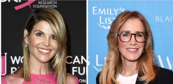 Lori Loughlin and Felicity Huffman (Frazer Harrison/Getty Images); (Presley Ann/Getty Images for EMILY'S List))