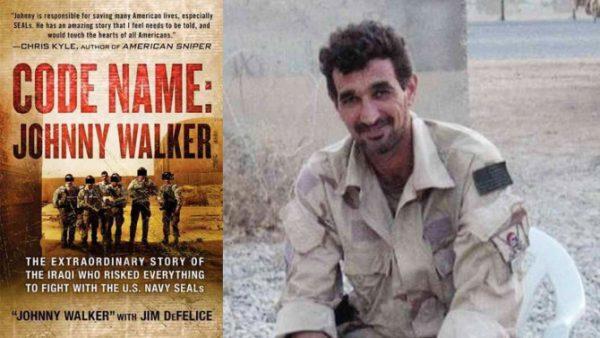 Johnny Walker, Iraqi interpreter for U.S. Special Forces in Iraq, and his book "Code Name: Johnny Walker." (Courtesy of Johnny Walker)