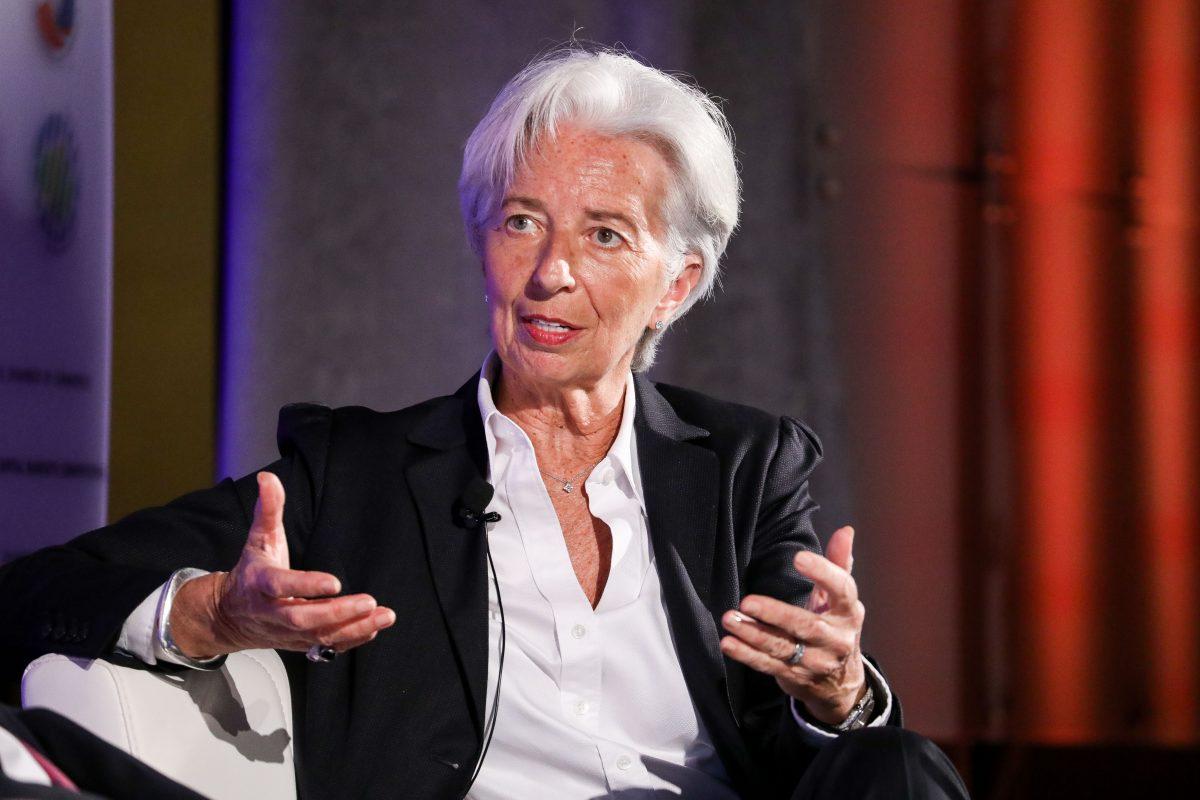 IMF Managing Director Christine Lagarde speaks at the 13th Annual Capital Markets Summit at the U.S. Chamber of Commerce in Washington on April 2, 2019. (Samira Bouaou/The Epoch Times)