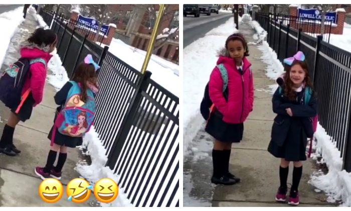 Dad Drives His Daughters to School on a Snow Day After They Put Ketchup in His Shampoo Bottle