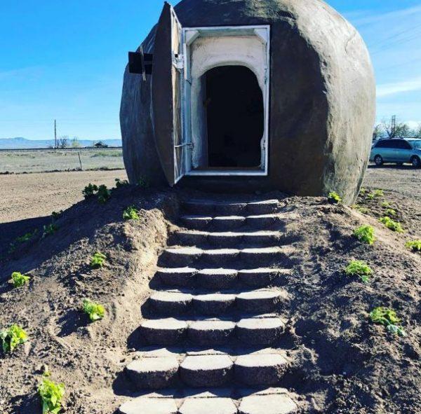 The giant potato home's door (Idaho Potato Commission / Famous Idaho Potatoes)