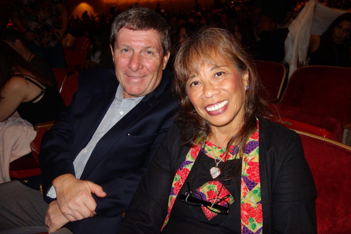 Bruce and Malana Paige at Blaisdell Concert Hall in Honolulu, Hawaii, on May 4, 2019. (Yi Li/The Epoch Times)