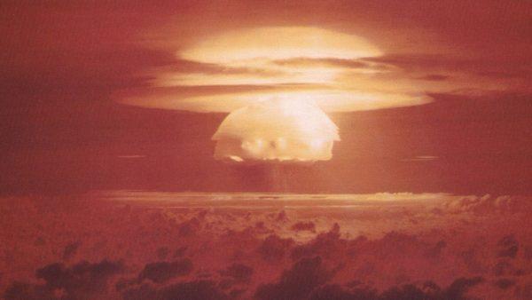 The mushroom cloud from Castle Bravo, considered the most powerful nuclear device ever detonated by the United States. (U.S. Department of Energy)