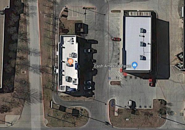 The KFC and Cash America Pawn store in Azle, Texas. (Screenshot/Google Maps)