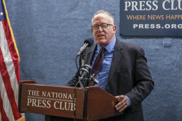 Trevor Loudon, author, filmmaker and public speaker, speaks at the event "Exposing Democrats' Marxist/Socialist/Communist Ties" at the National Press Club in Washington on May 20, 2019. (Samira Bouaou/The Epoch Times)
