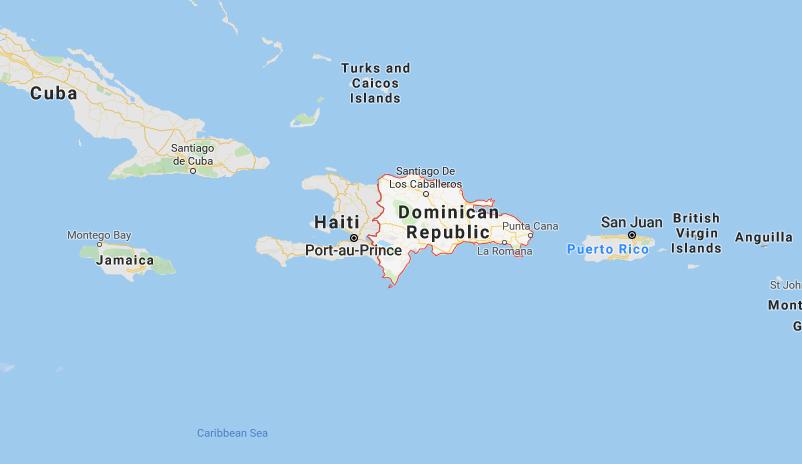 The location of the Dominican Republic. (Google Maps)