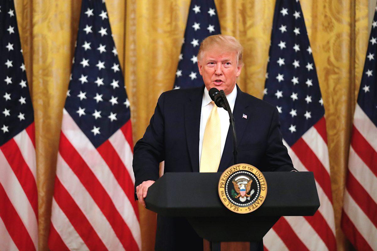 U.S. President Donald Trump speaks during a social media summit in the East Room of the White House in Washington, on July 11, 2019. (Reuters/Carlos Barria)