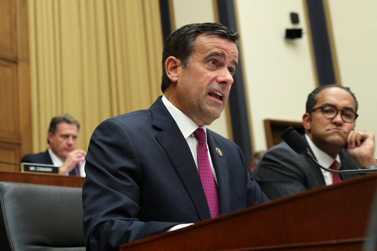 Rep. John Ratcliffe (R-Texas) questions former special counsel Robert Mueller during a House Intelligence Committee hearing on the Office of Special Counsel's investigation into Russian Interference in the 2016 Presidential Election on Capitol Hill in Washington, on July 24, 2019. (Leah Millis/Reuters)