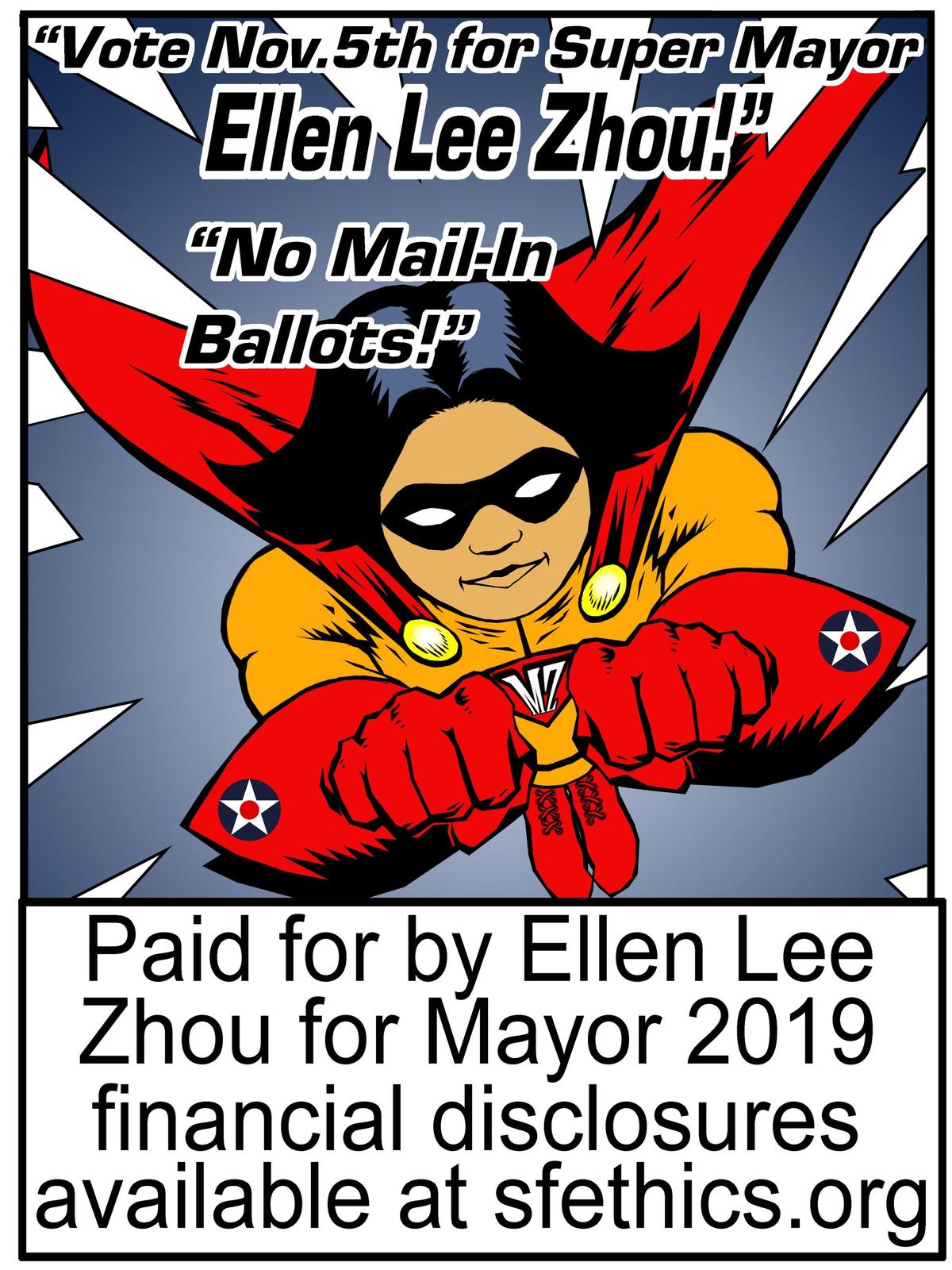 Ellen Lee Zhou campaign advertisement. (Courtesy of Ellen Lee Zhou)