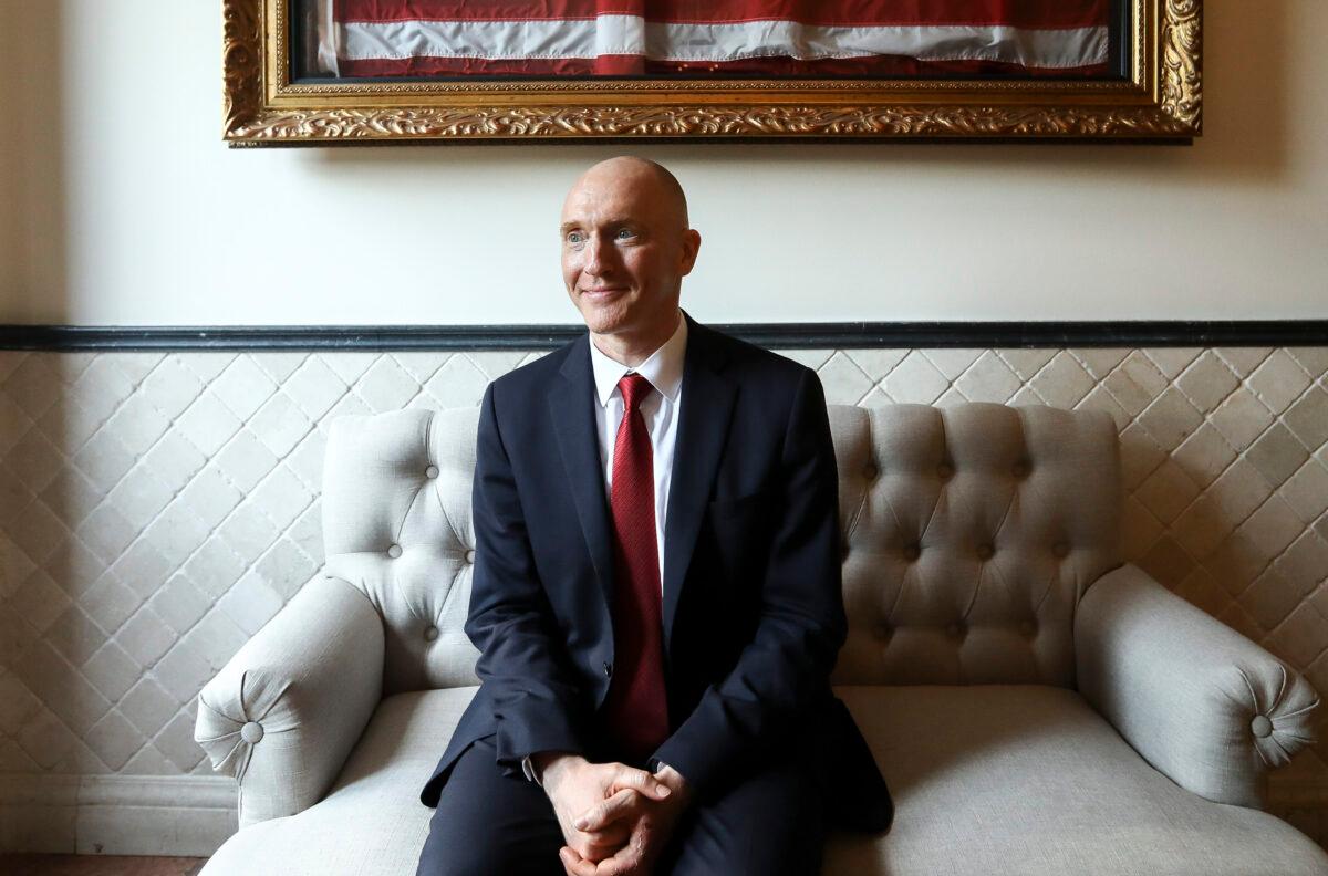 Carter Page, petroleum industry consultant and former foreign policy adviser to Donald Trump during his 2016 presidential election campaign, in Washington on May 28, 2019. (Samira Bouaou/The Epoch Times)