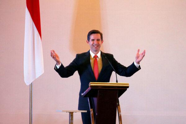 Australia's Minister of Trade, Tourism and Investment Simon Birmingham, Indonesia, March 4, 2019. (Willy Kurniawan/Reuters)