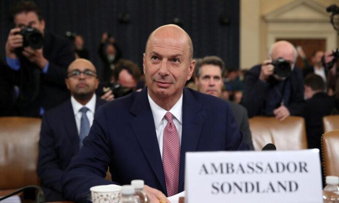 Sondland Testifies He Had Not Been Told Trump Linked Ukraine Aid to Biden Investigations