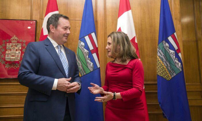 Kenney and Freeland Meet in Edmonton to Find Common Ground