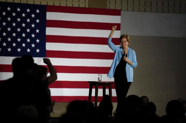 Democratic presidential hopeful Sen. Elizabeth Warren (D-Mass.) speaks during a town hall in Charleston, S.C., on Dec. 8, 2019. (Meg Kinnard/AP Photo)