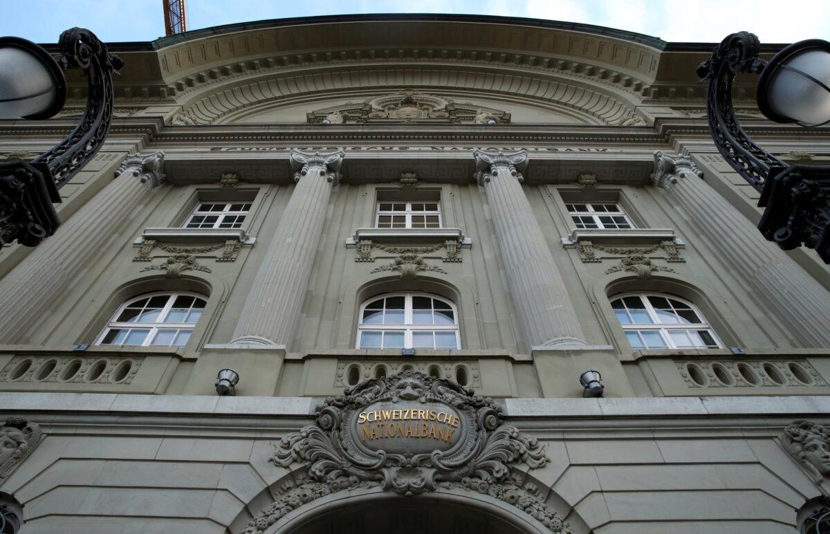 A view of the facade of the Swiss National Bank (SNB) in Bern, Switzerland, on Dec. 12, 2019. (Reuters/Denis Balibouse)