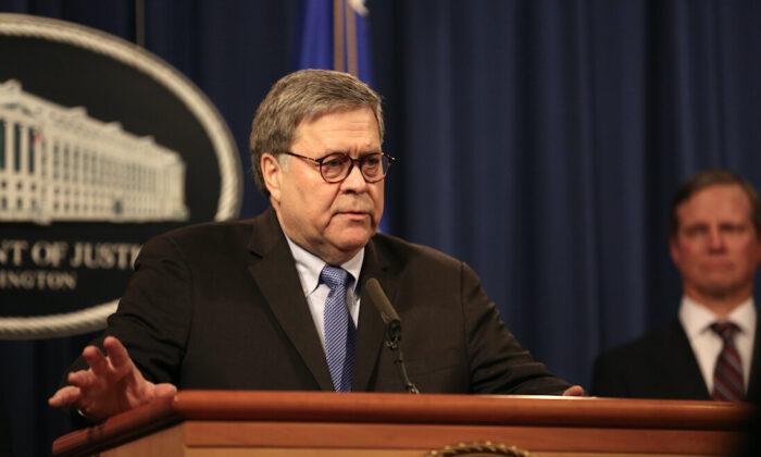 Barr Says DOJ Reviewing Information on Ukraine, Including From Giuliani