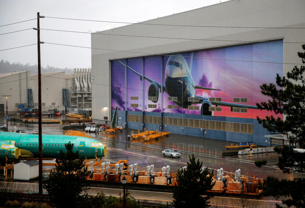 FILE PHOTO: Boeing 737 Max fuselages are seen parked outside the company's production facility in Renton, Washington, U.S. January 10, 2020. REUTERS/Lindsey Wasson/File Photo