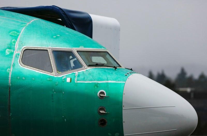 A Boeing 737 Max aircraft is seen parked in a storage area at the company's production facility in Renton, Washington, on Jan. 10, 2020. (Reuters/Lindsey Wasson)
