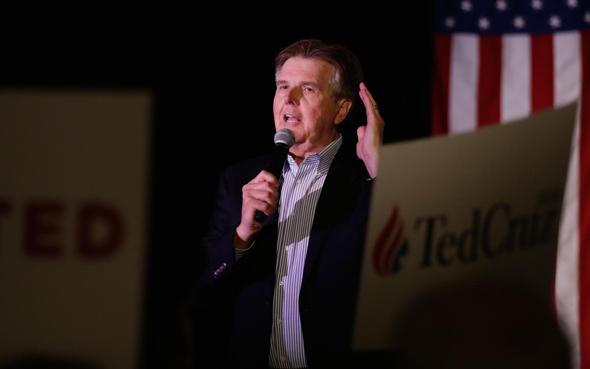 Texas Lt. Govenor Dan Patrick speaks at an event in Houston, Texas, on March 15, 2016. (Bob Levey/Getty Images)
