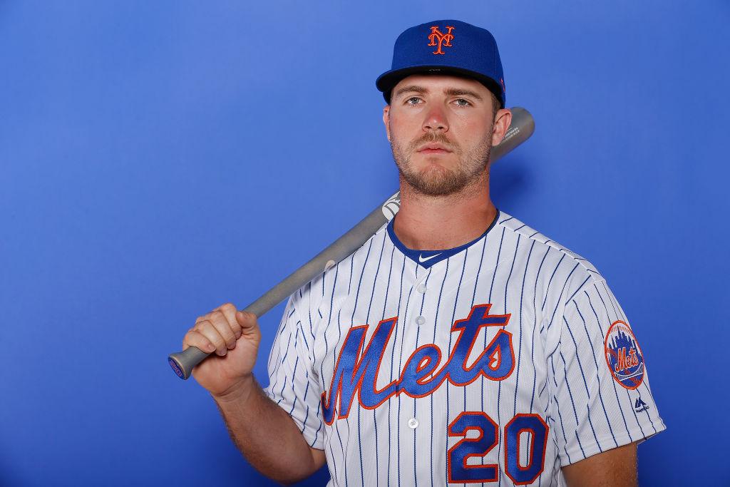Pete Alonso #20 of the New York Mets poses for a photo on Photo Day at First Data Field on Feb. 21, 2019, in Port St. Lucie, Florida. (Michael Reaves/Getty Images)