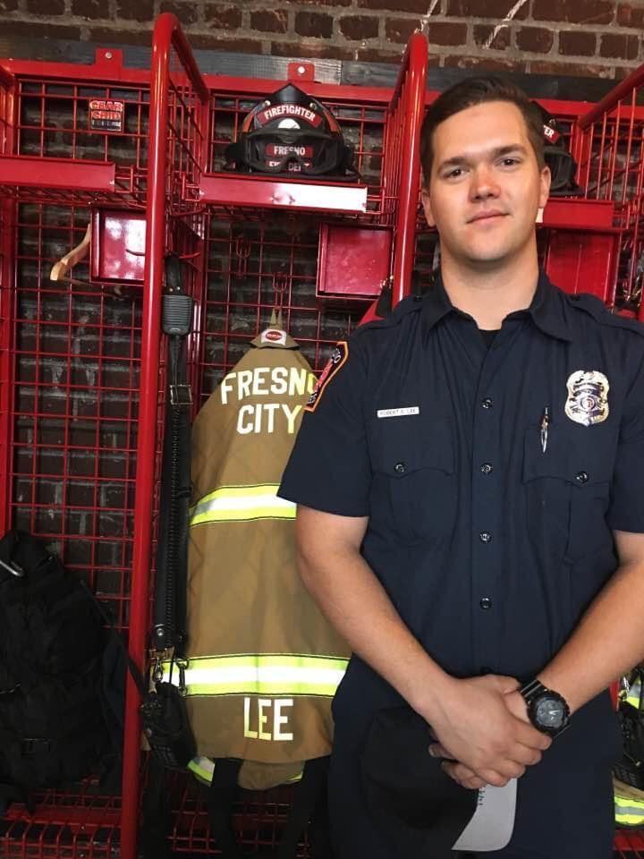Robert Lee, a firefighter with the Fresno Fire Department. (Courtesy of <a href="https://www.facebook.com/ybboreel">Rob Lee</a>)