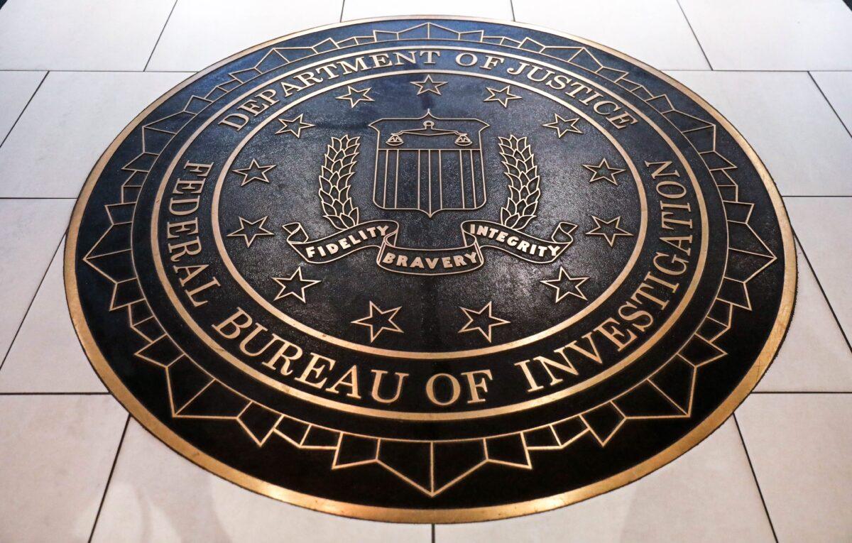 The Federal Bureau of Investigation seal is seen at FBI headquarters in Washington, on June 14, 2018. (Yuri Gripas/Reuters)