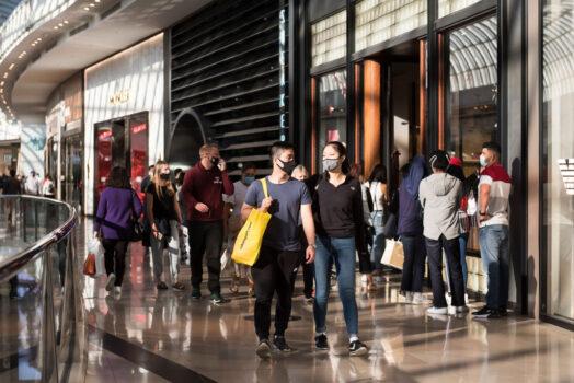 People at Chadstone the Fashion Capital on December 26, 2020, in Melbourne, Australia. (Naomi Rahim/Getty Images)