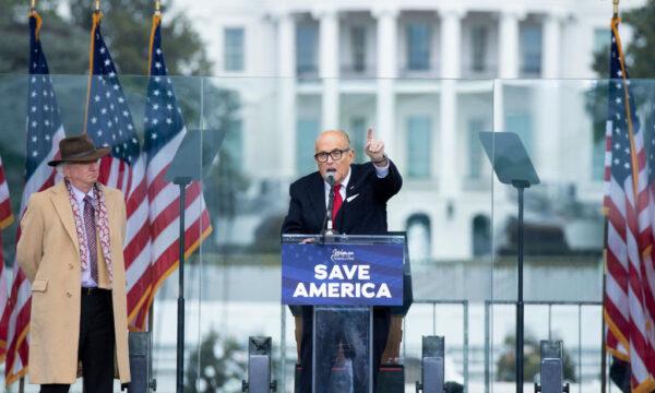 Rudy Giuliani speaks to supporters from The Ellipse near the White House in Washington on Jan. 6, 2021. (Brendan Smialowski/AFP via Getty Images)