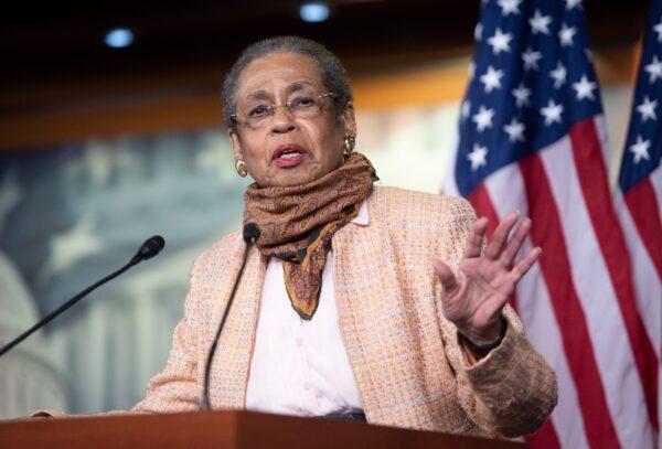 Rep. Eleanor Holmes Norton (D-D.C.) speaks on Capitol Hill in Washington on May 21, 2020. (Saul Loeb/AFP via Getty Images)